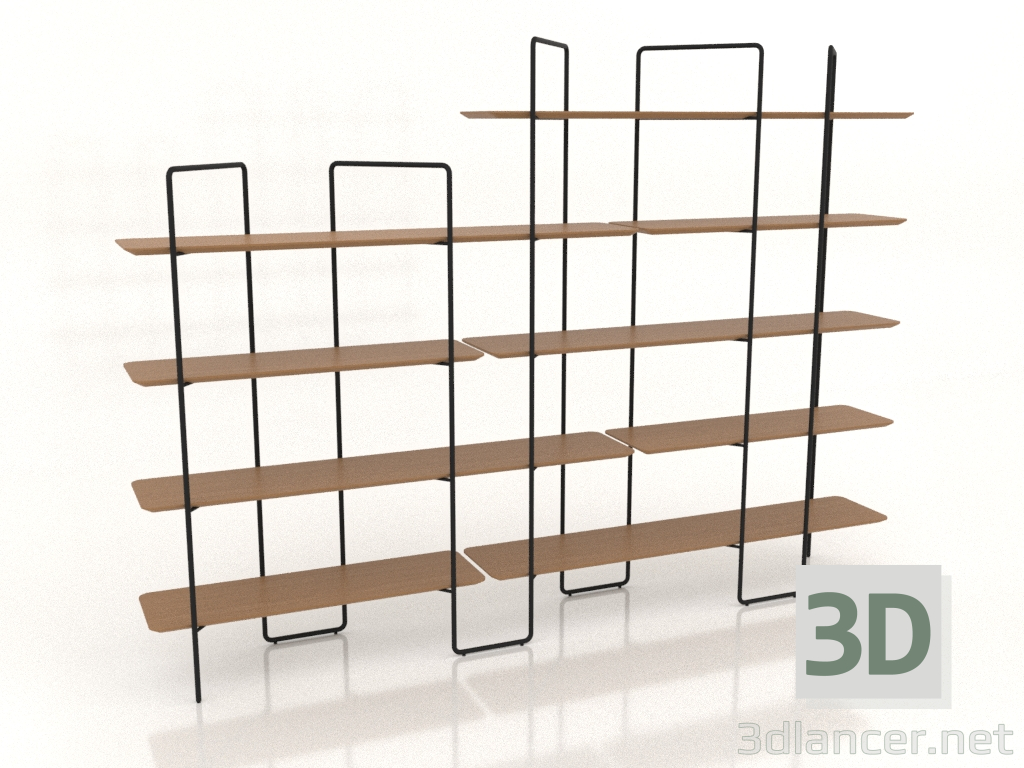 modello 3D Rack modulare (composizione 19 (11+03+U)) - anteprima