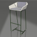 3 डी मॉडल पीठ के साथ ऊँची कुर्सी (बोतल हरी) - पूर्वावलोकन