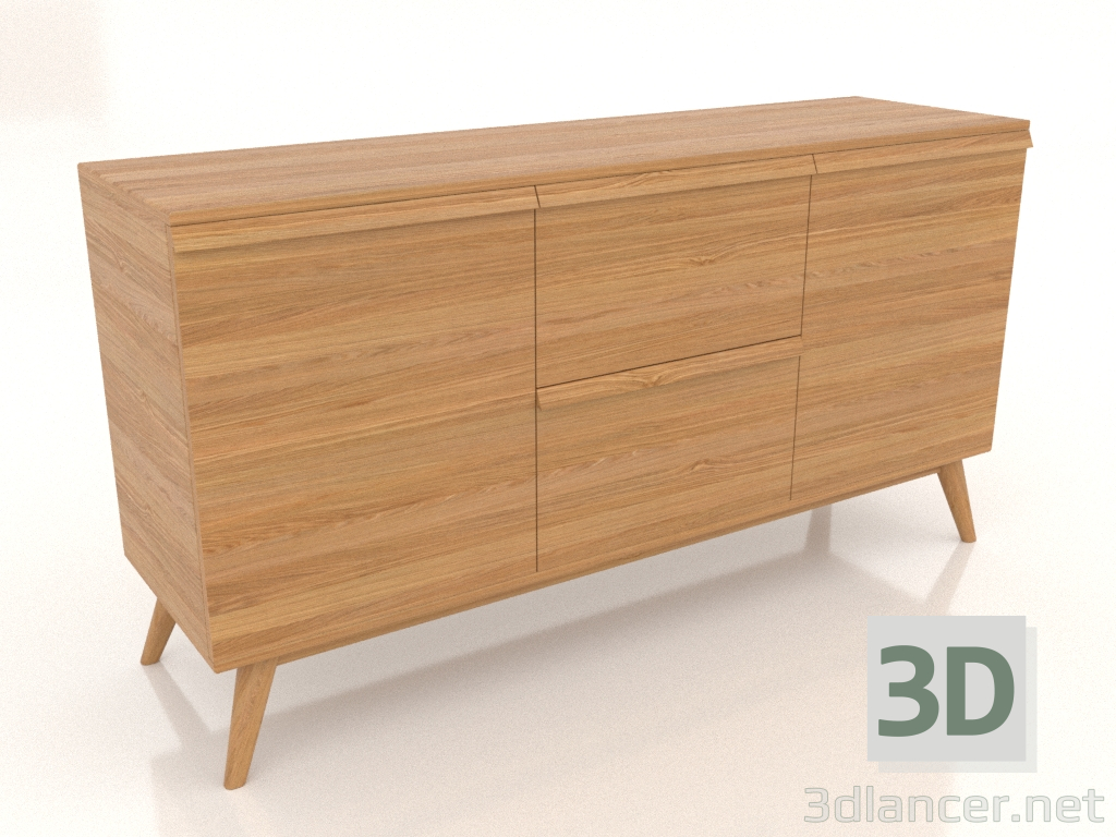 Modelo 3d Cômoda 2 1500x400x800 (carvalho natural) - preview