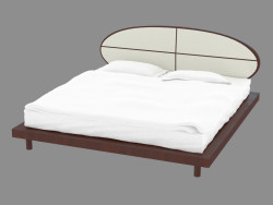 Double bed with leather trim (jsb1023)