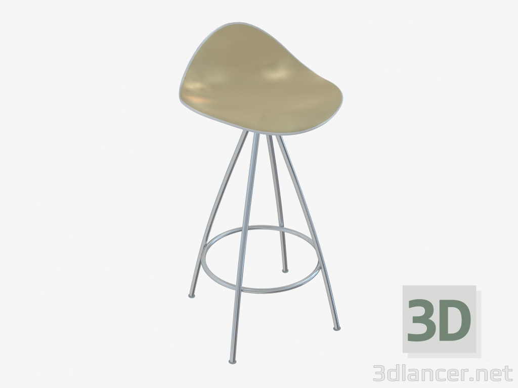 3D Modell Stuhl (weißer Stein h66) - Vorschau