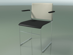 Stapelbarer Stuhl mit Armlehnen 6603 (Polypropylen Elfenbein co zweite Farbe, CRO)