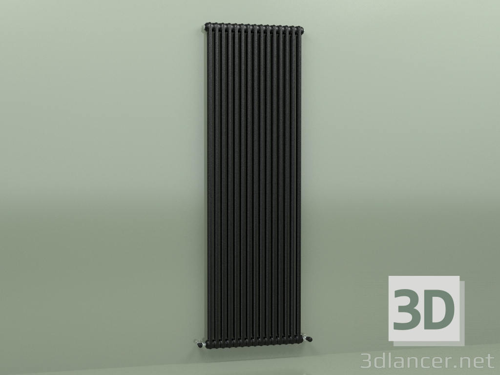 modèle 3D Radiateur TESI 2 (H 2200 15EL, Noir - RAL 9005) - preview