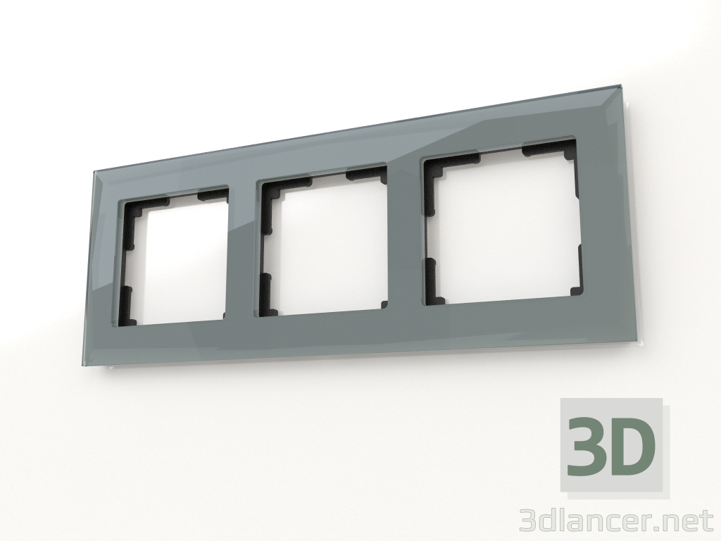 3d model Frame Diamant 3 posts (black) - preview