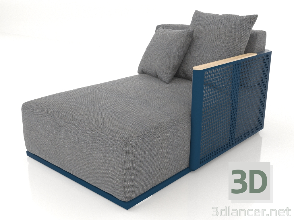 Modelo 3d Módulo de sofá seção 2 direita (cinza azul) - preview