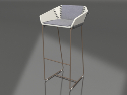 High chair with back (Bronze)