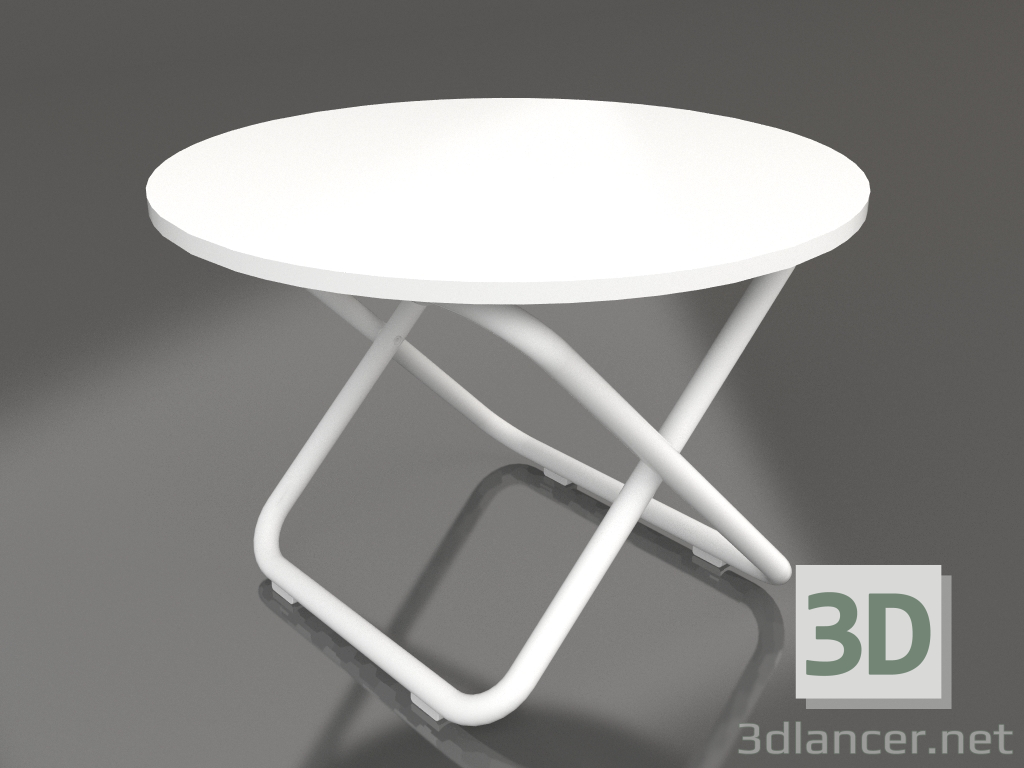 modello 3D Tavolo basso Ø60 (Bianco) - anteprima