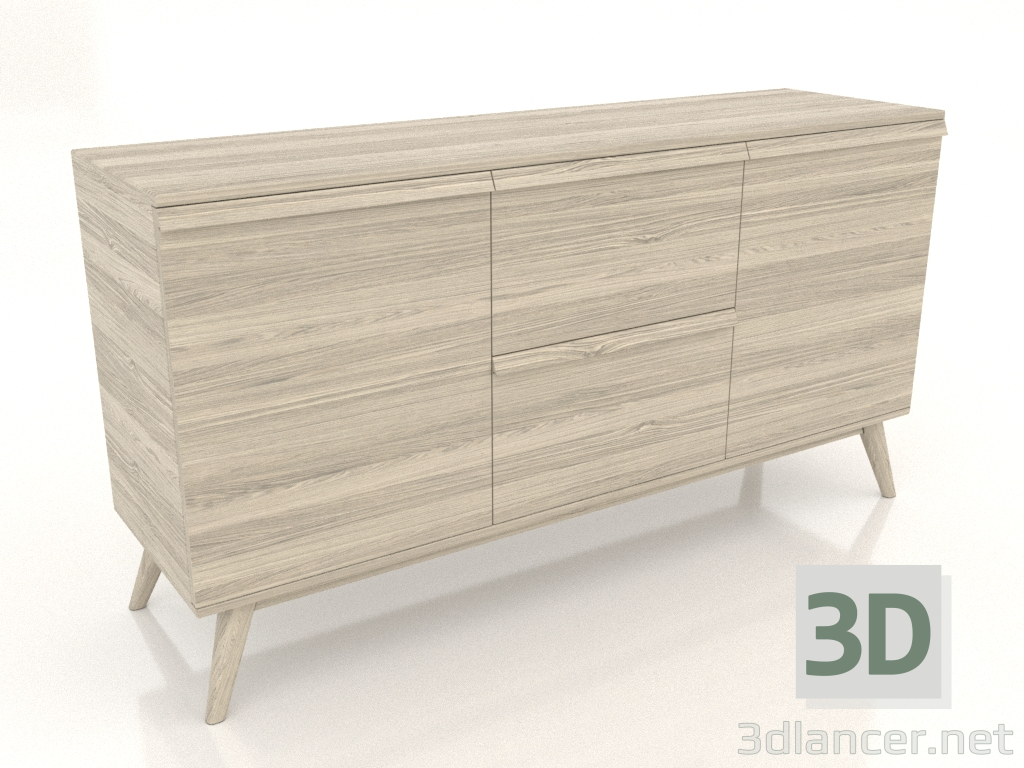 3d model Chest of drawers 2 1500x400x800 (lightened oak) - preview