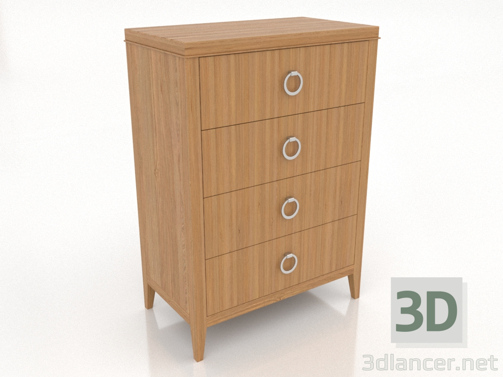 modèle 3D Commode haute (chêne naturel) - preview modèle 3D Commode haute (chêne naturel) - preview