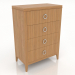 modèle 3D Commode haute (chêne naturel) - preview