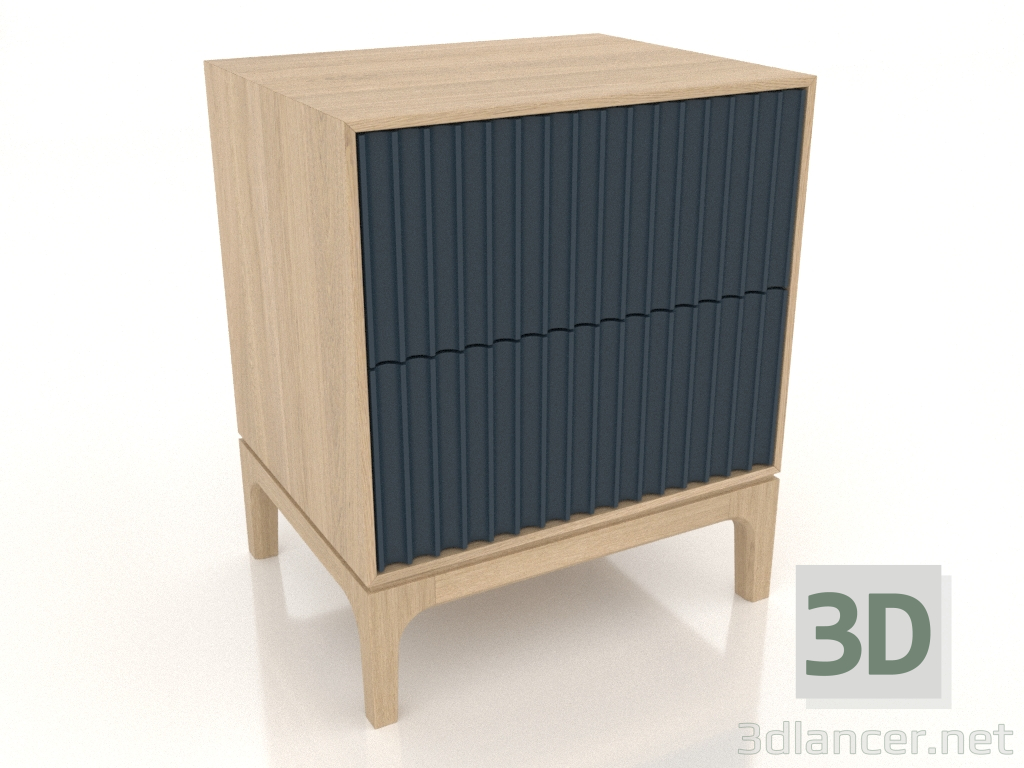 modèle 3D Table de chevet FARGO 2 tiroirs avec façades fraisées (cobalt foncé, chêne éclairci, option 2) - preview modèle 3D Table de chevet FARGO 2 tiroirs avec façades fraisées (cobalt foncé, chêne éclairci, option 2) - preview
