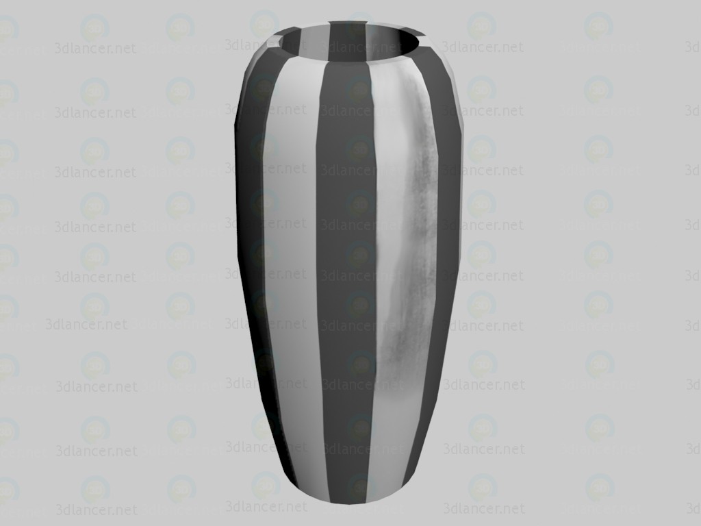 3D Modell Vase Verso Silber (klein) - Vorschau