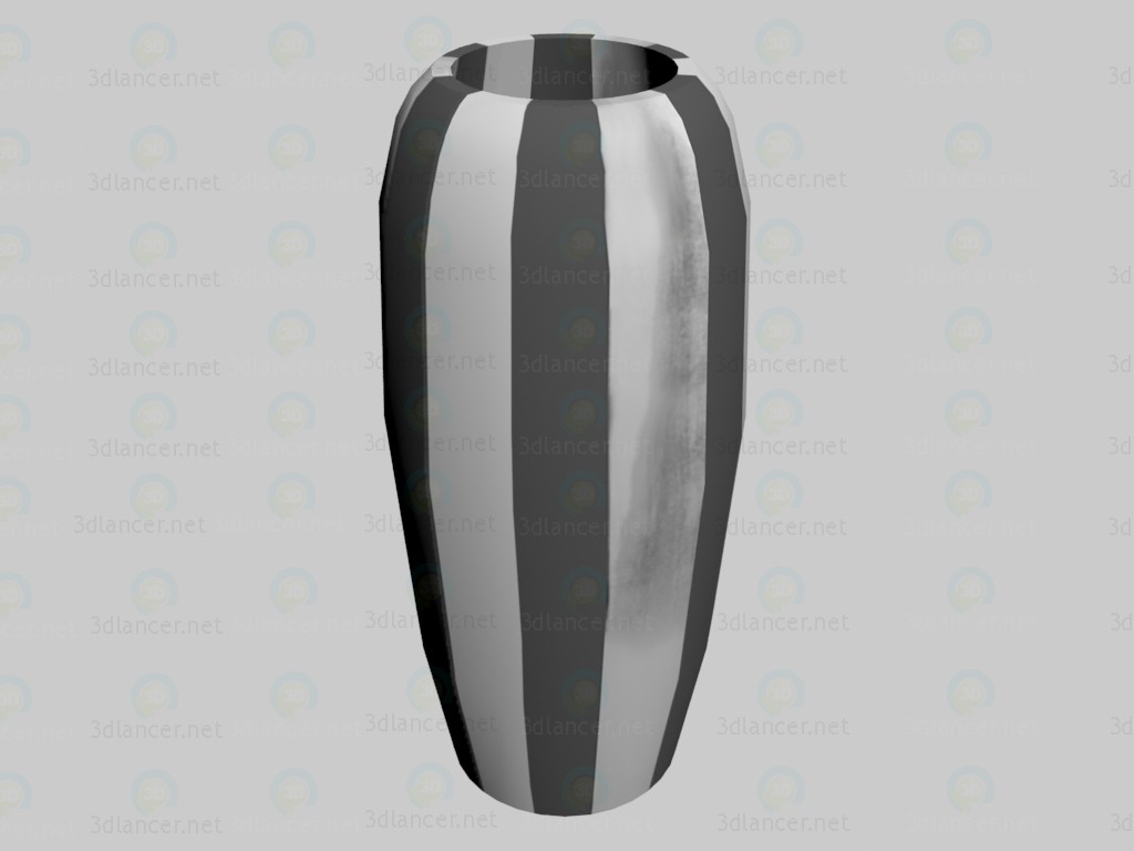 modèle 3D Vase Verso argent (petit) - preview