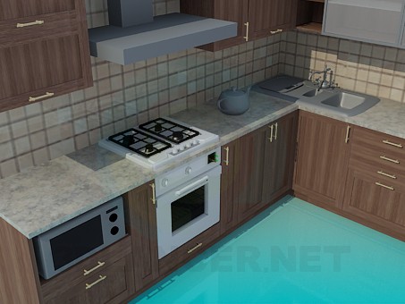3d model Kitchen - preview 3d model Kitchen - preview