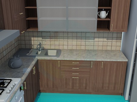 3d model Kitchen - preview 3d model Kitchen - preview
