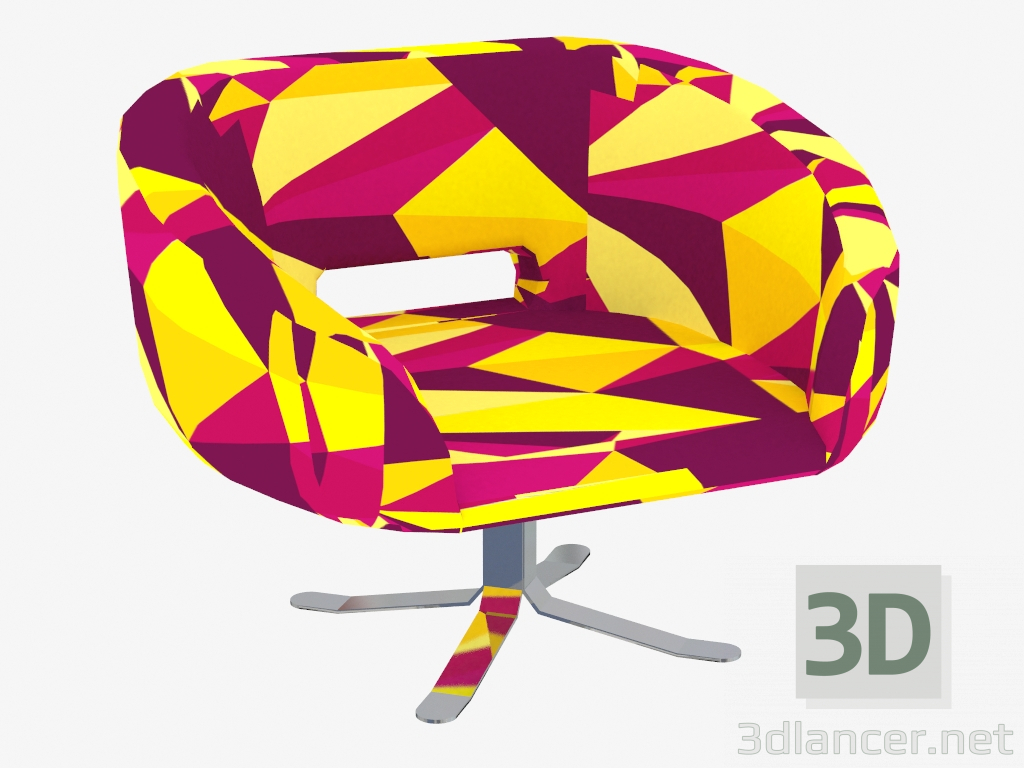 3D Modell Drehbarer Stuhl Rive Droite - Vorschau