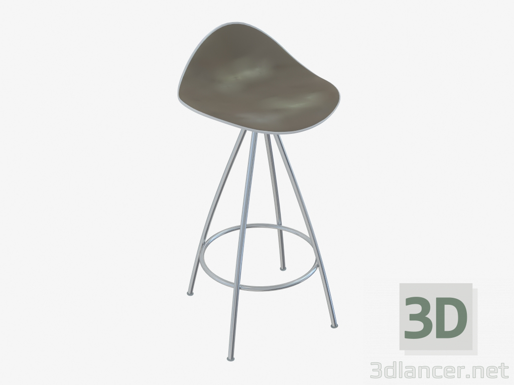 modèle 3D Chaise (blanc taupe h66) - preview