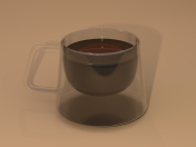 Double glass square cup