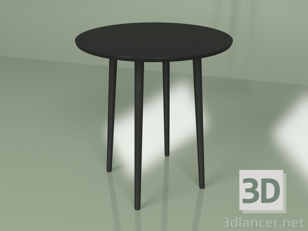 3d модель Маленький обідній стіл Супутник 70 см (чорний) – превью