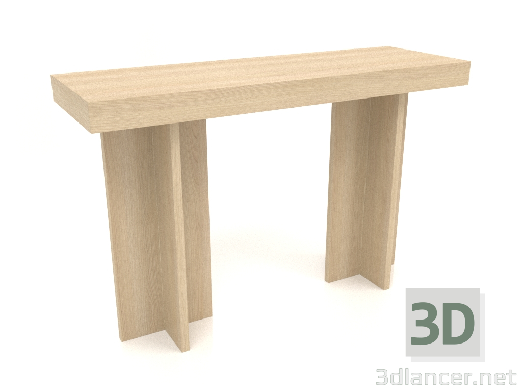 3D Modell Konsolentisch KT 14 (1200x400x775, Holz weiß) - Vorschau