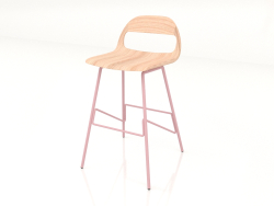 Cadeira semi-bar Leina (rosa claro)