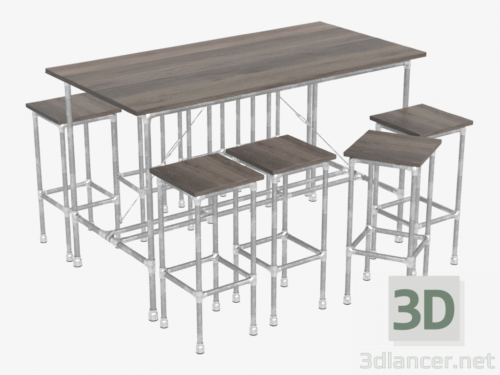 3D Modell Bar Tisch Tavolo - Vorschau