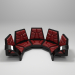 Sofa de cuero 3D modelo Compro - render