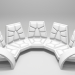 Sofa de cuero 3D modelo Compro - render