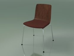 Sandalye 3973 (4 metal ayak, koltukta bir yastık, ceviz)