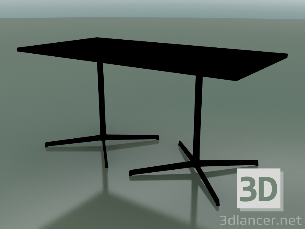 3D Modell Rechteckiger Tisch mit doppelter Basis 5526, 5506 (H 74 - 79x159 cm, Schwarz, V39) - Vorschau