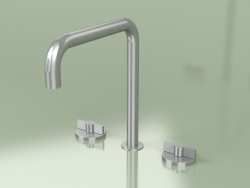 Three-hole faucet with swivel spout (19 32 V, AS)