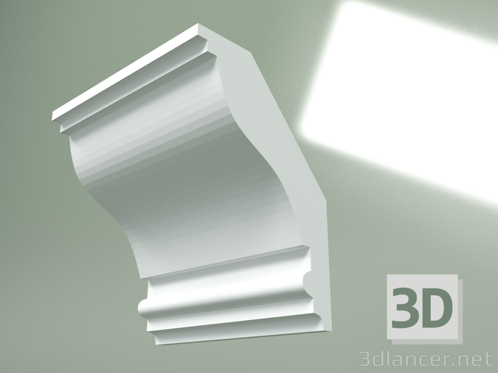 modello 3D Cornice in gesso (zoccolo a soffitto) KT359 - anteprima