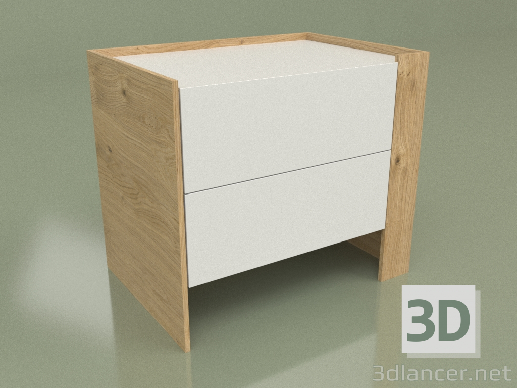 modèle 3D Table de chevet CN 200 (Loft, Blanc) - preview