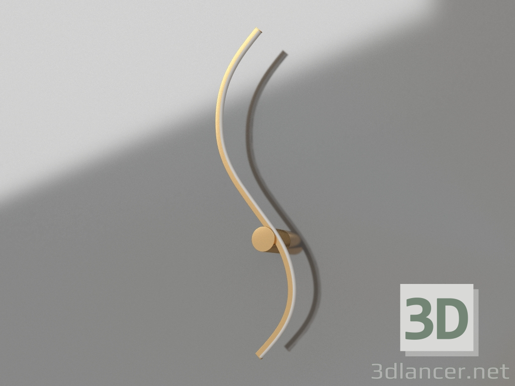 modèle 3D Applique Letizia or (08429-80.33) - preview