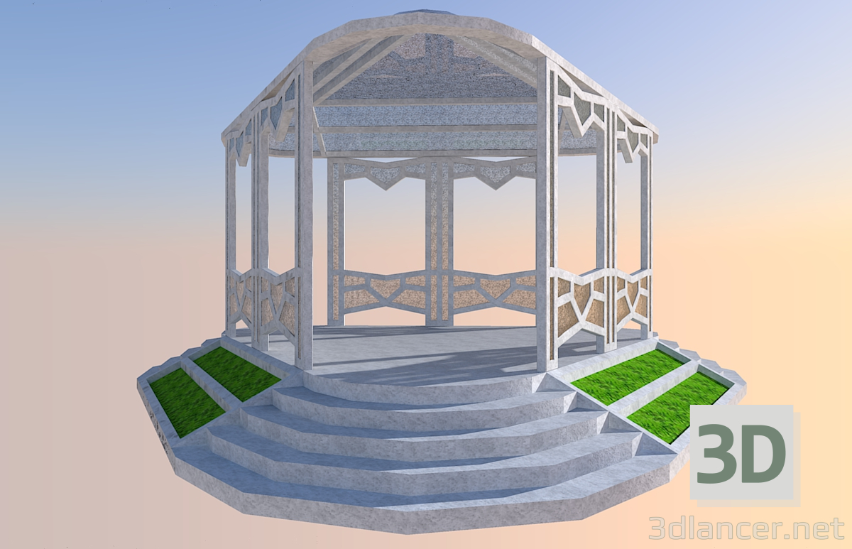 3d модель Беседка – превью