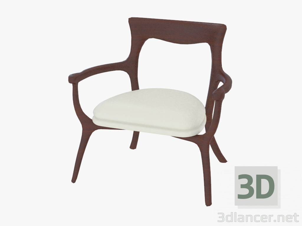 3d модель Кресло с кожаной обивкой (jsb4411) – превью