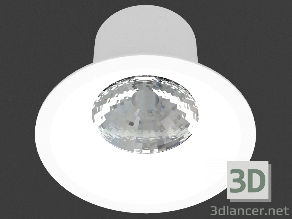 3 डी मॉडल Recessed एलईडी प्रकाश उपकरण (DL18458_3000-सफेद) - पूर्वावलोकन