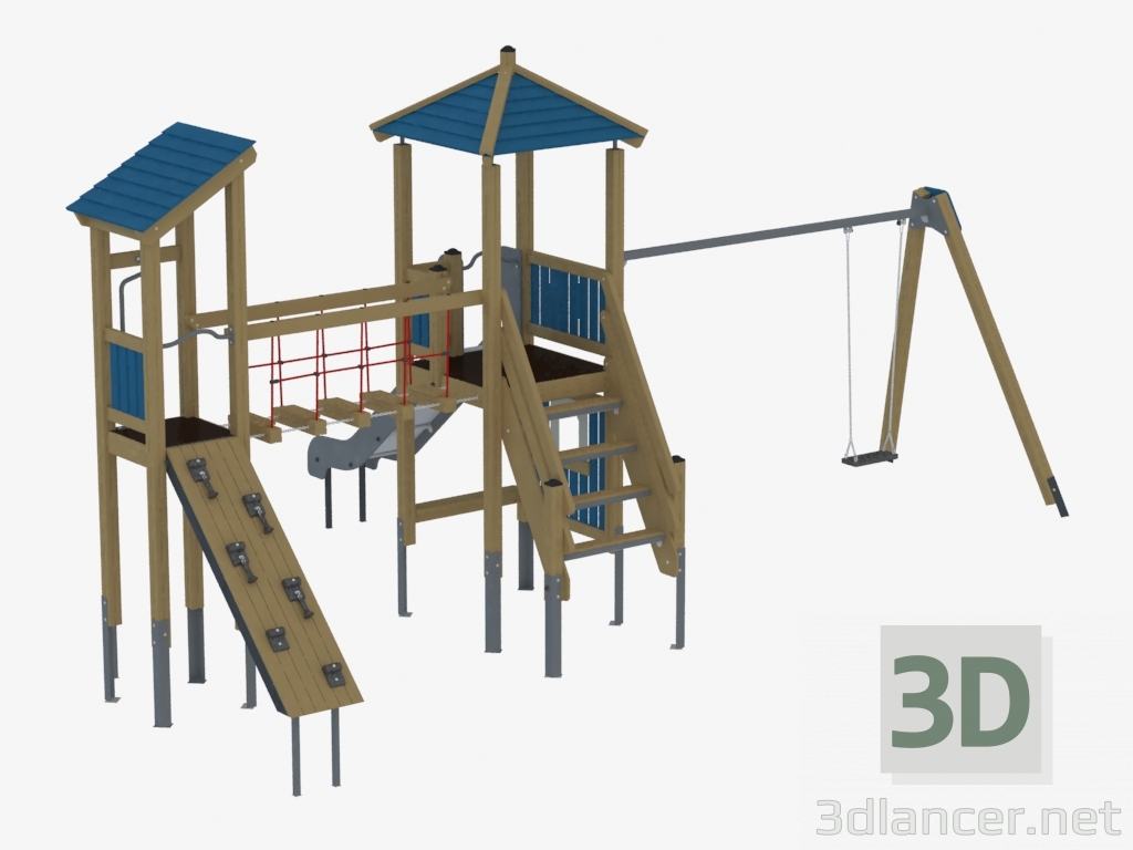 3 डी मॉडल बच्चों का खेल परिसर (KS1204) - पूर्वावलोकन