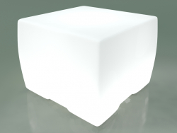 Otomano de polietileno branco opalino com luz de fundo InOut (108L)