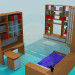 3d model Conjunto de muebles en el dormitorio para una persona - vista previa