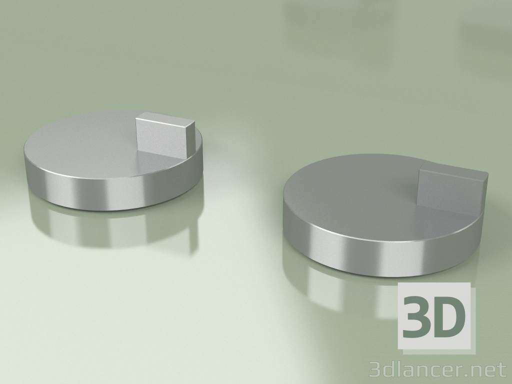 3D Modell Deckmontiertes Set mit 2 Mischabsperrventilen (18 51 V, AS) - Vorschau