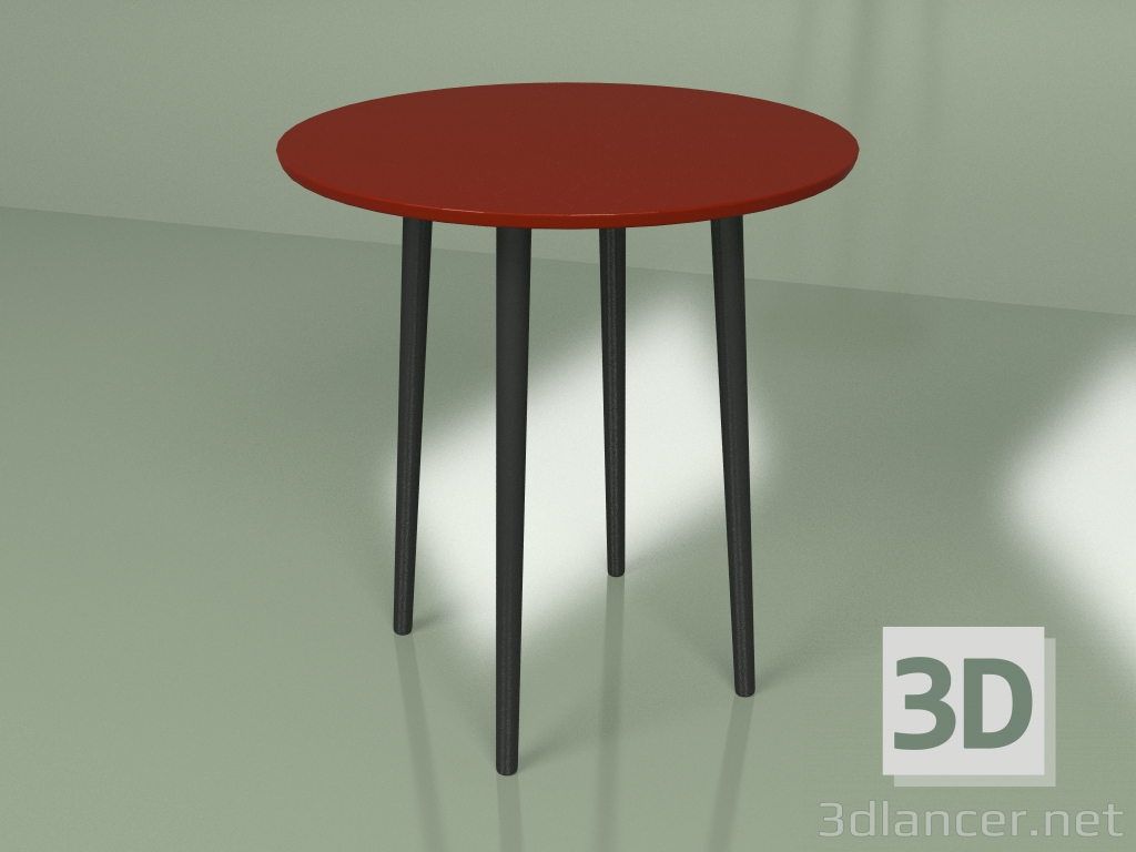 modèle 3D Petite table à manger Spoutnik 70 cm (bordeaux) - preview