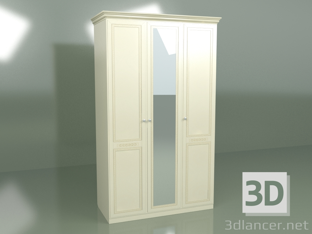 3D Modell Kleiderschrank 3 Türen mit Spiegel VN 1303 - Vorschau