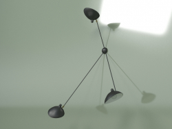 Wall lamp Spider 3 lamps (black)