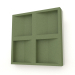 3d модель 3D настенная панель CONCAVE (зеленый) – превью