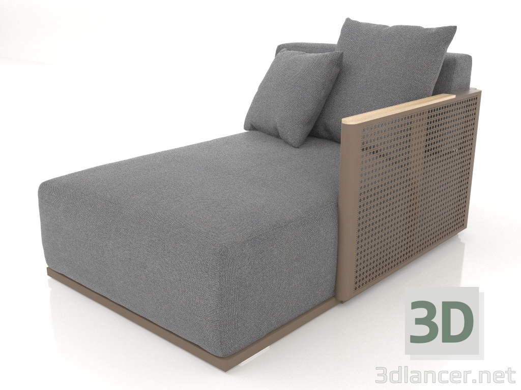 modello 3D Modulo divano sezione 2 destra (Bronzo) - anteprima
