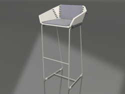 High chair with back (Cement gray)