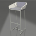 modèle 3D Chaise haute avec dossier (Gris ciment) - preview