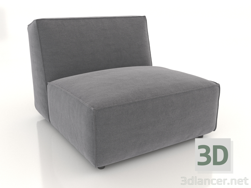 modello 3D Divano componibile Premium Como (elemento centrale) - anteprima