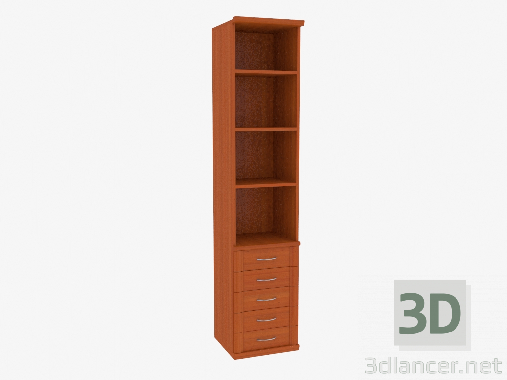 3D Modell Das Bücherregal ist schmal (9704-23) - Vorschau